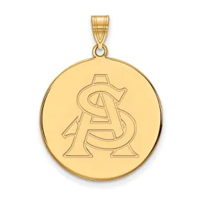 10k Yellow Gold Arizona State XL Disc Pendant