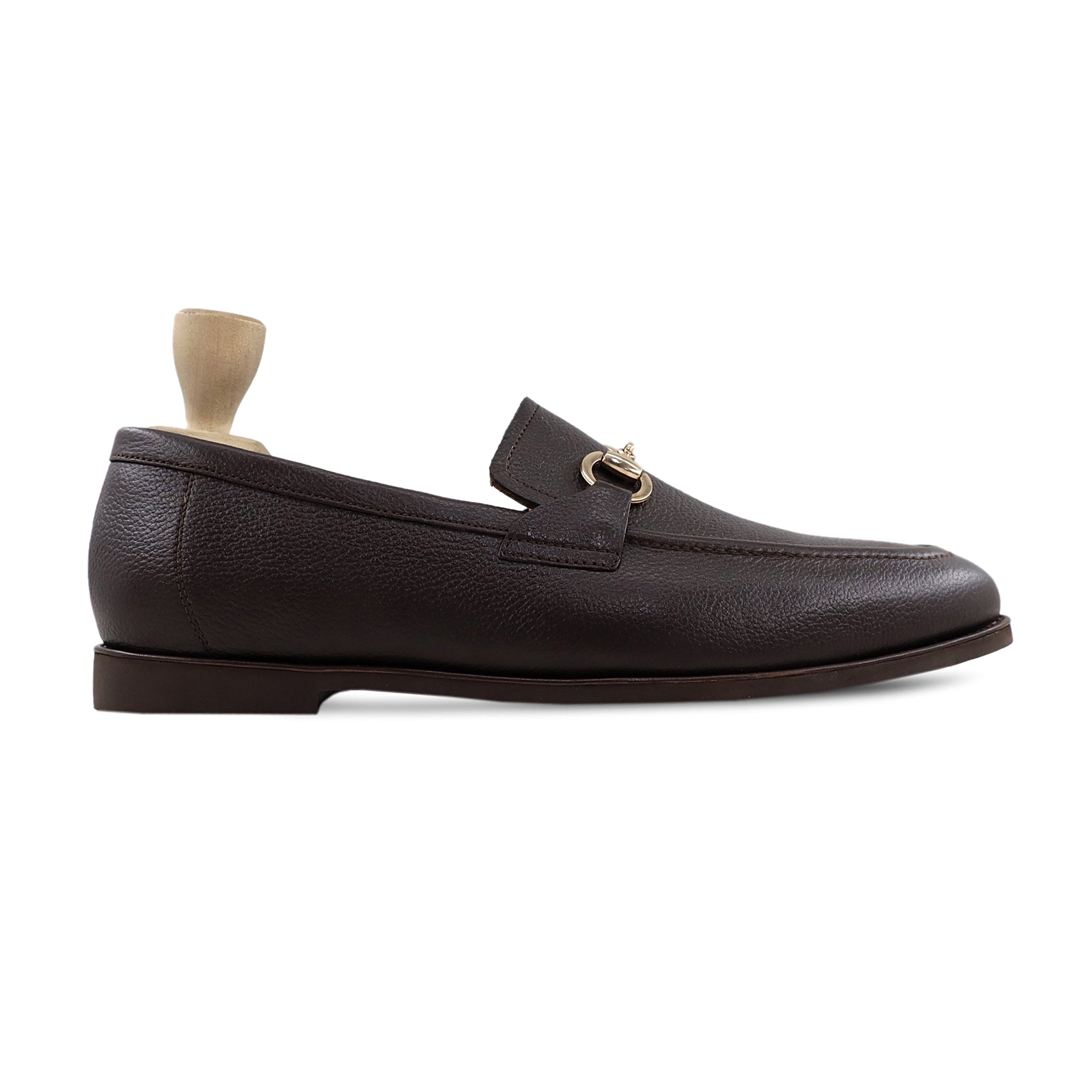 ABADA - DARK BROWN PEBBLE GRAIN LOAFER