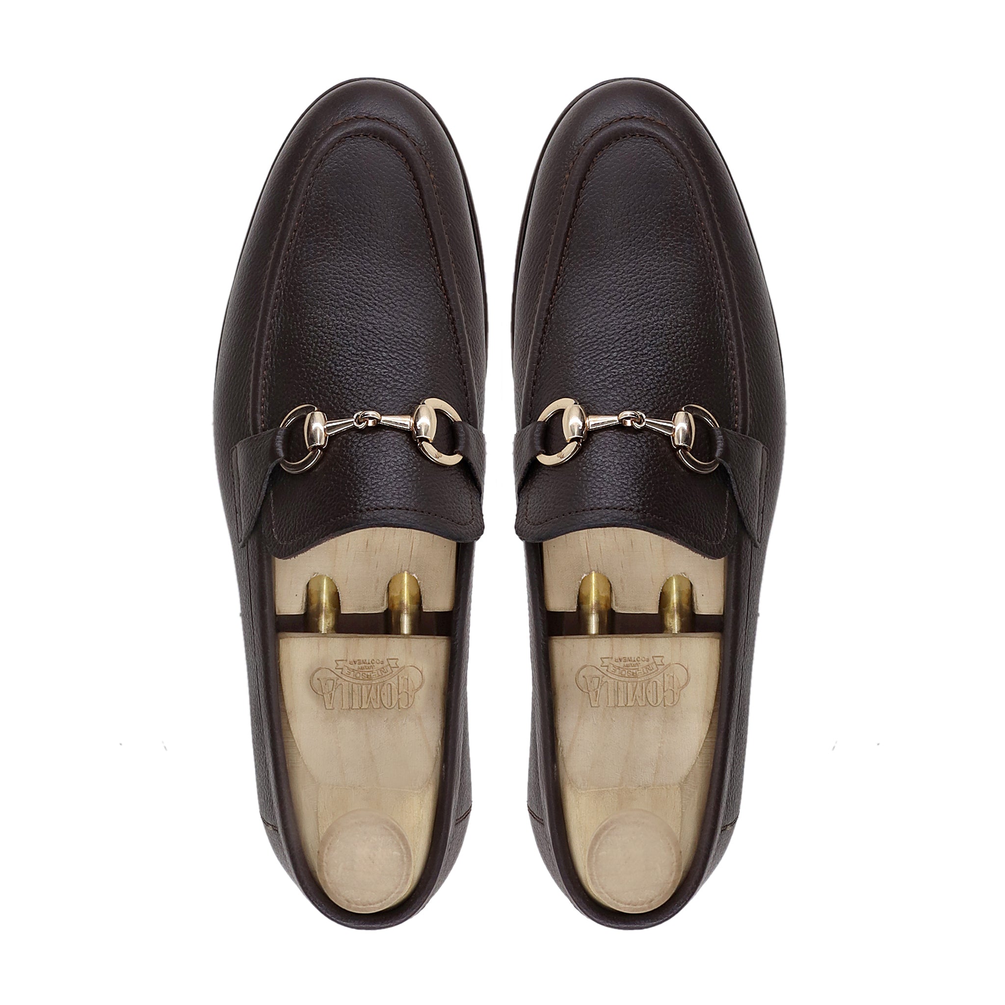 ABADA - DARK BROWN PEBBLE GRAIN LOAFER