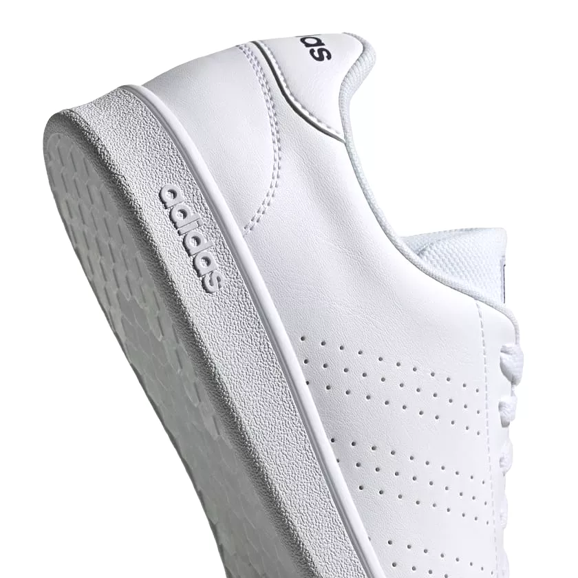 Adidas Mens White Advantage Base Casual Tennis Shoes