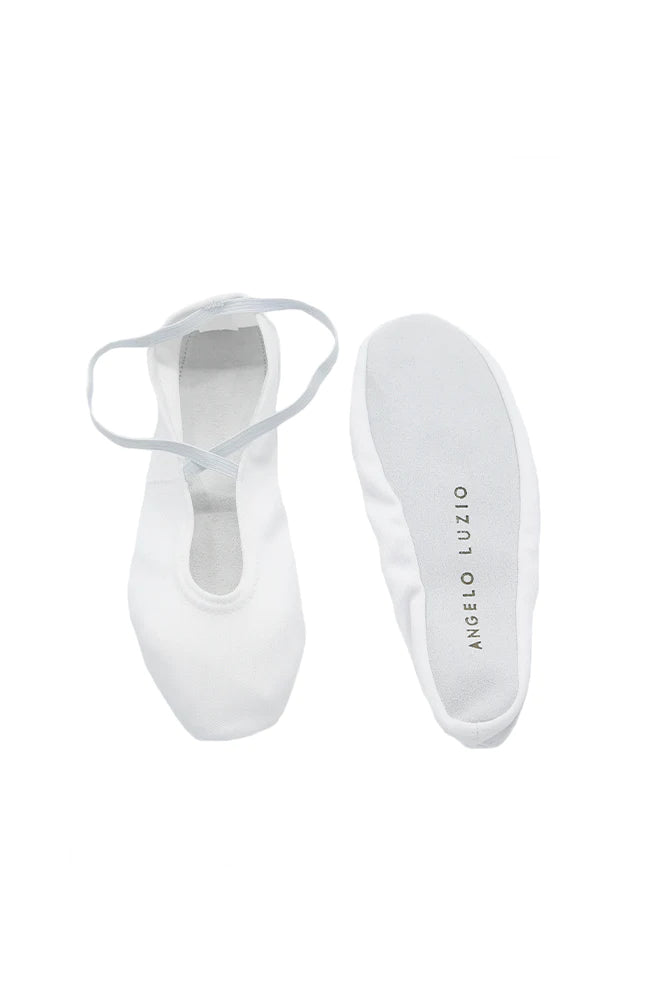 Angelo Luzio L06N White Gymnastic Slippers