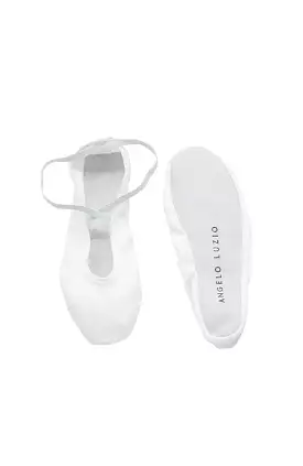 Angelo Luzio L06N White Gymnastic Slippers