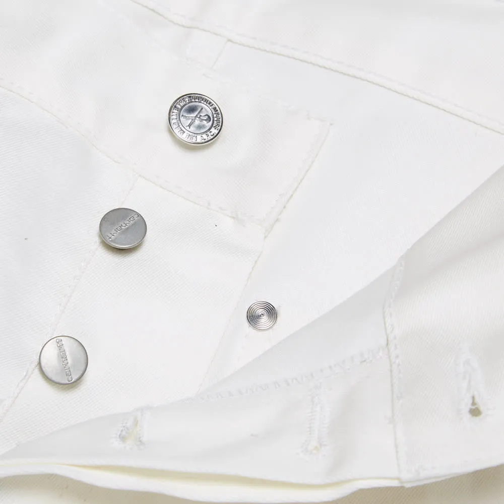 A.P.C x Carhartt Mission PantWhite