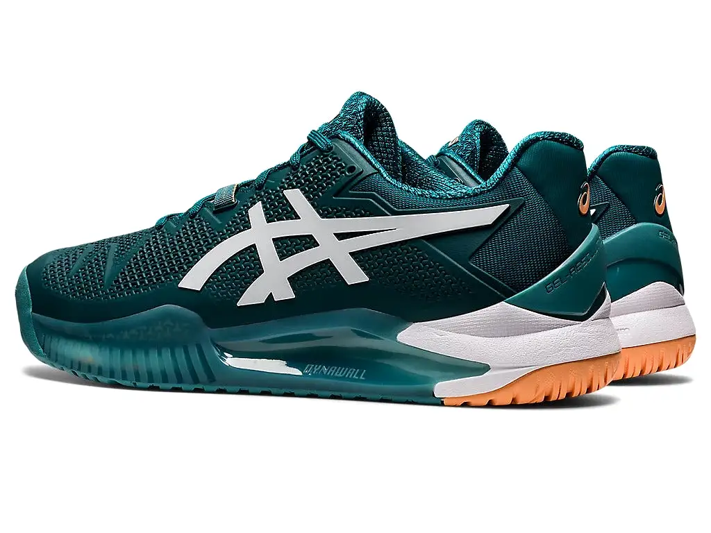 Asics Gel Resolution 8 Tennis Shoe - Velvet Pine/White