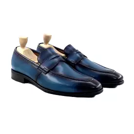 AVERIT - BURNISH CYAN BLUE LOAFER