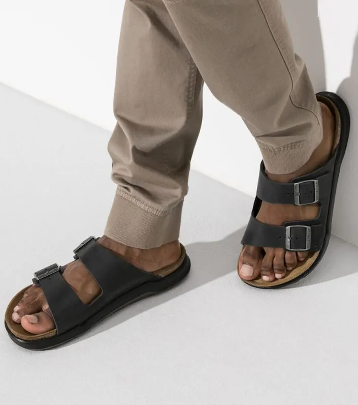 birkenstock arizona waxy leather mens slide