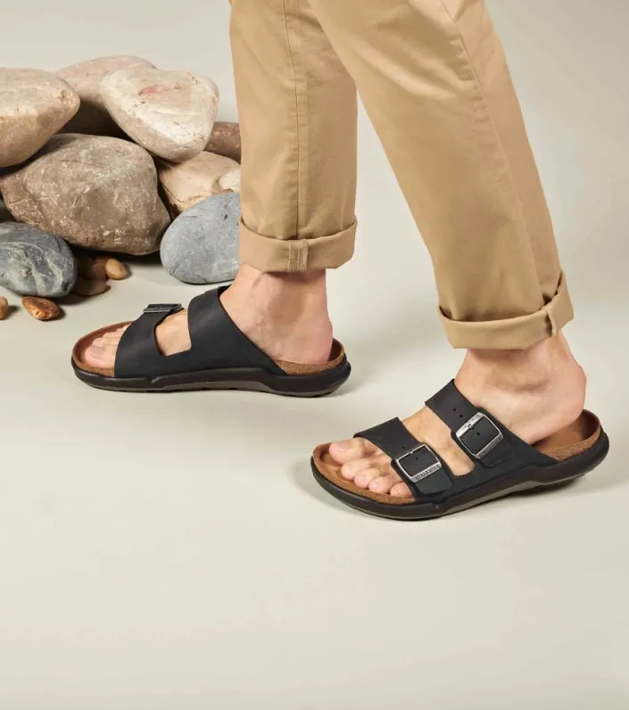 birkenstock arizona waxy leather mens slide