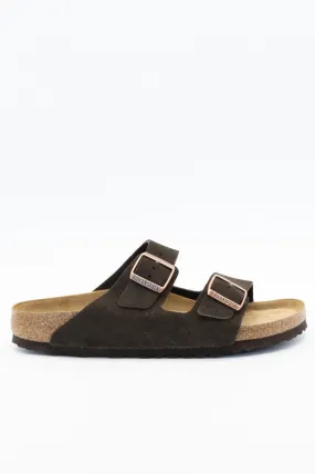 Birkenstock Ciabatta Arizona Suede Marrone Scuro Uomo