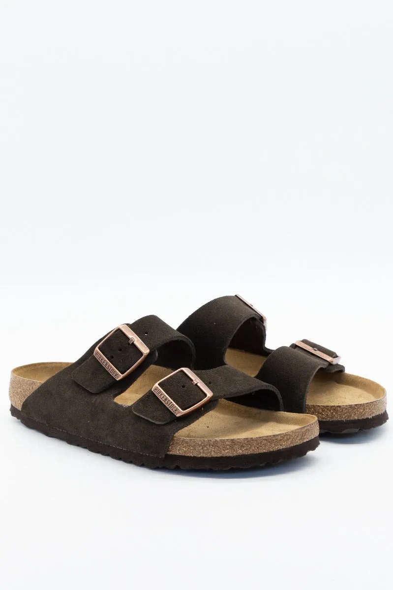 Birkenstock Ciabatta Arizona Suede Marrone Scuro Uomo