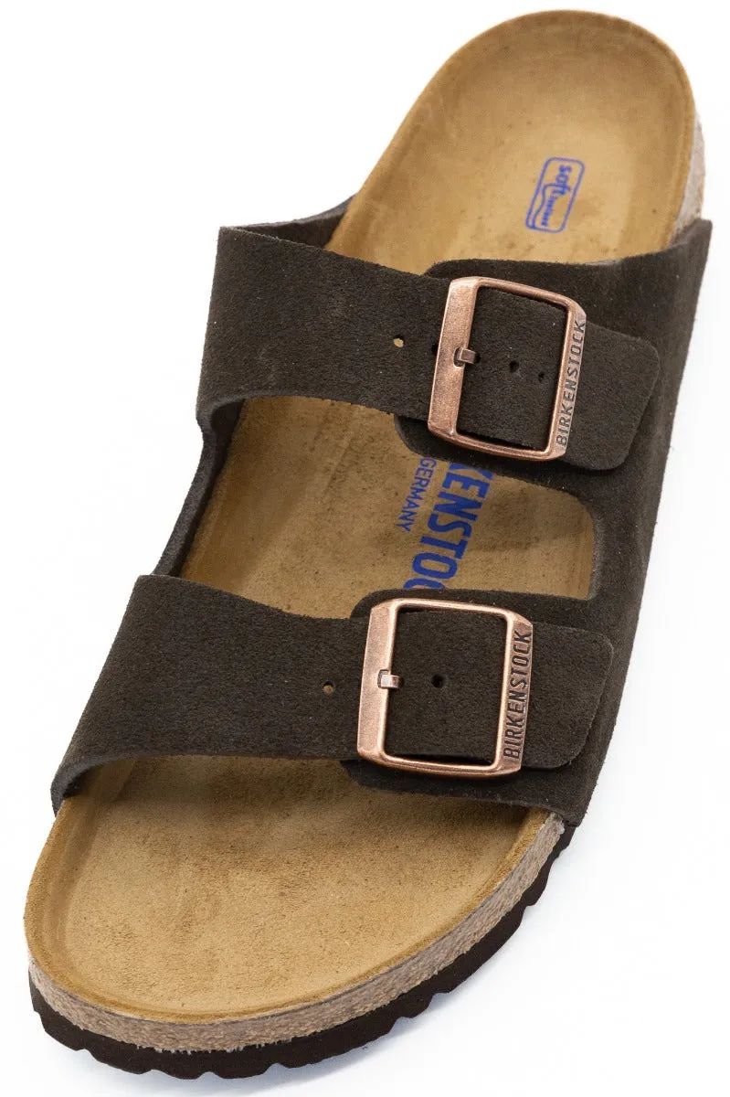 Birkenstock Ciabatta Arizona Suede Marrone Scuro Uomo