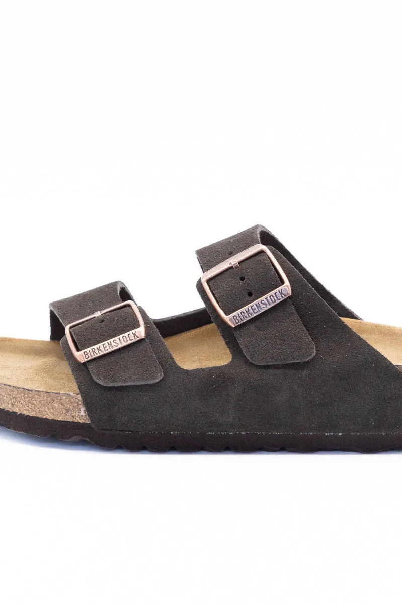 Birkenstock Ciabatta Arizona Suede Marrone Scuro Uomo