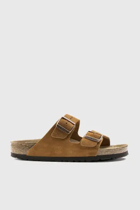 Birkenstock Sandalo Arizona Plantare Morbido Tabacco Uomo