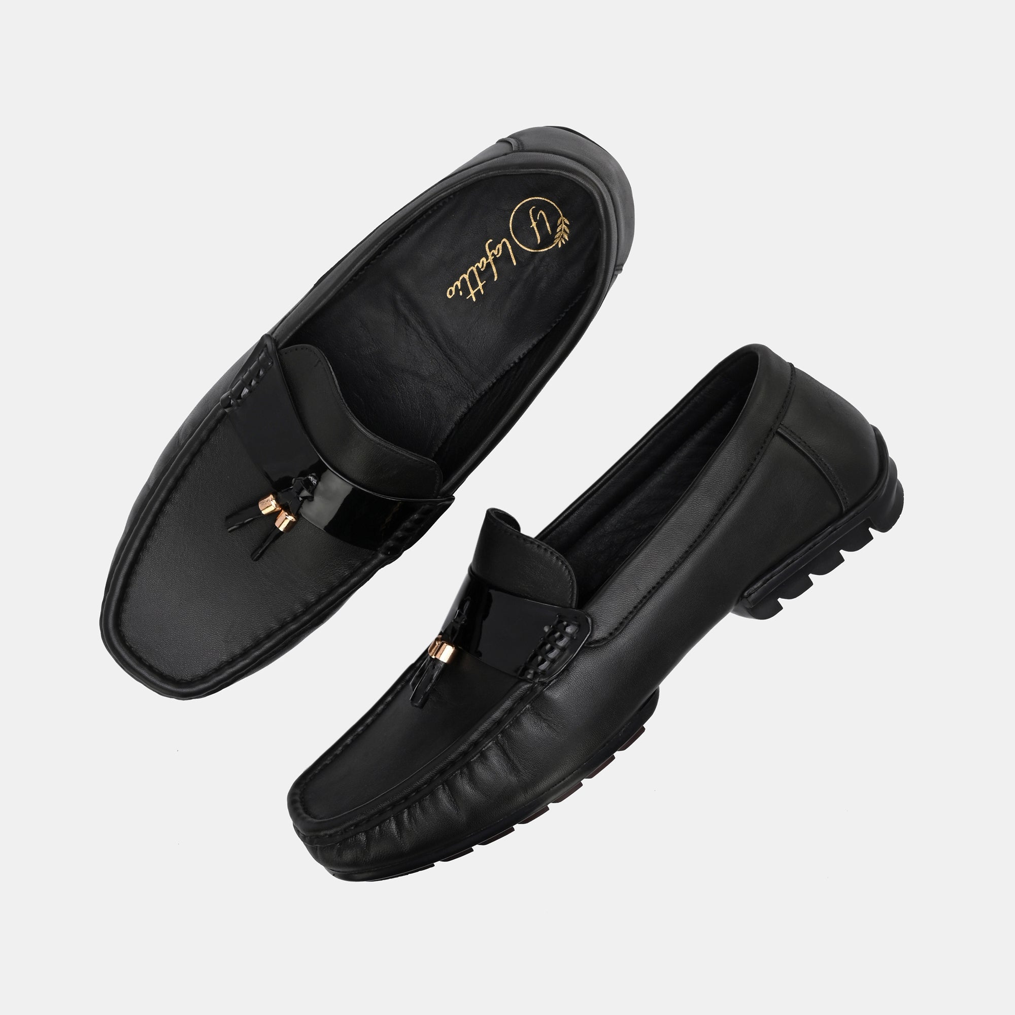 Black Tassel Loafers by Lafattio