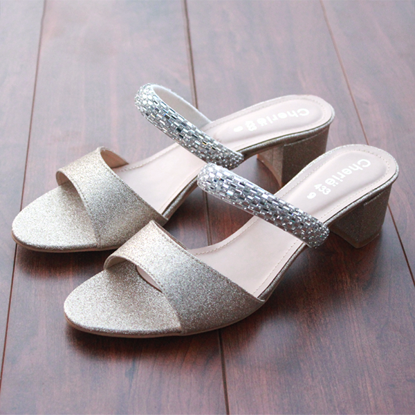 Block Heel Fancy Slippers for women