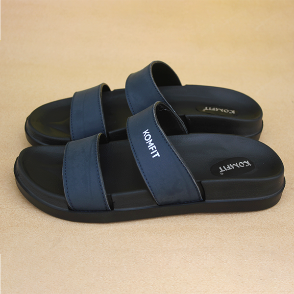 Blue Double Strap Slippers for men