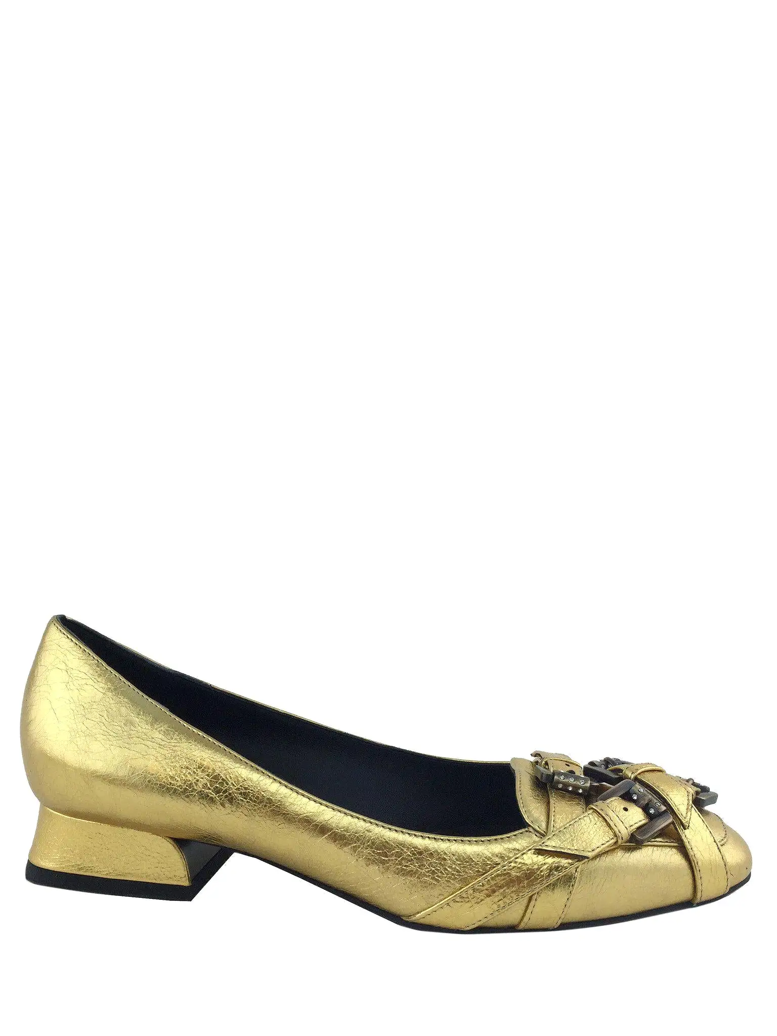 Bottega Veneta Embellished Metallic Leather Ballerinas Size 7.5