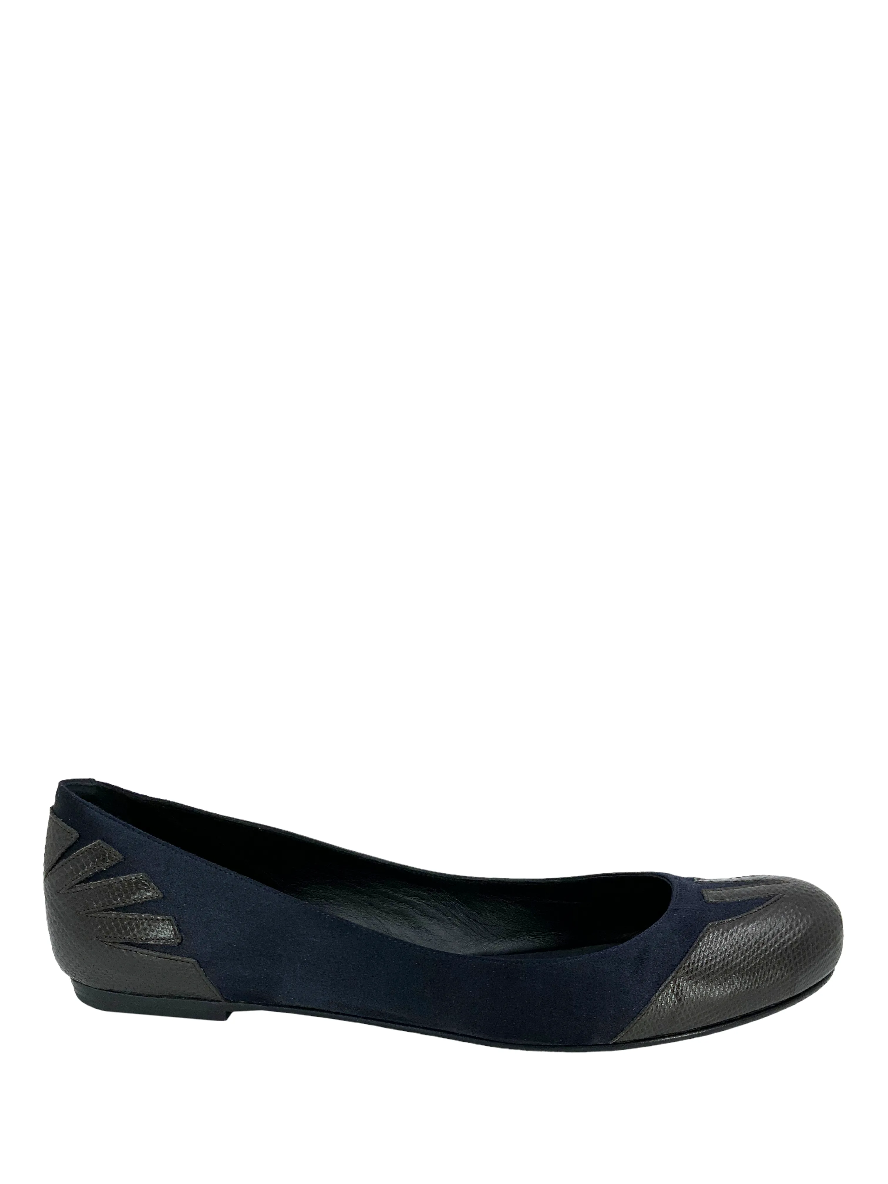 Bottega Veneta Satin and Lizard Ballet Flats Size 9.5