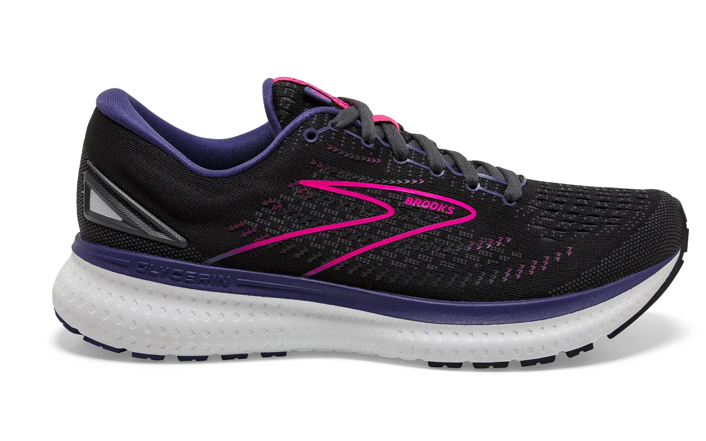 Brooks Glycerin 19 Ladies Running Shoes Black/Ebony/Pink