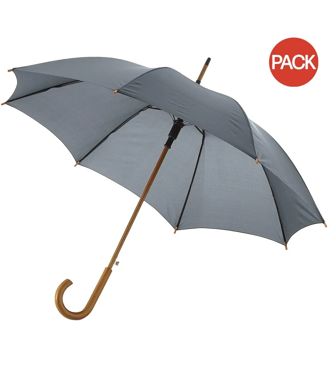 Bullet 23in Kyle Automatic Classic Umbrella (Pack of 2) (Grey) (One Size) - UTPF2513