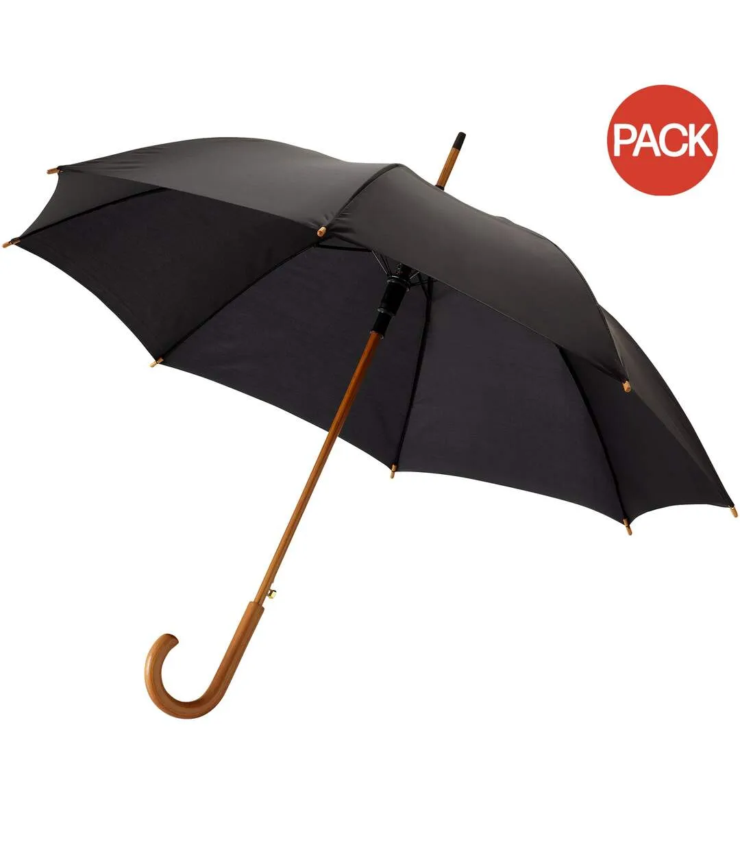 Bullet 23in Kyle Automatic Classic Umbrella (Pack of 2) (Solid Black) (One Size) - UTPF2513