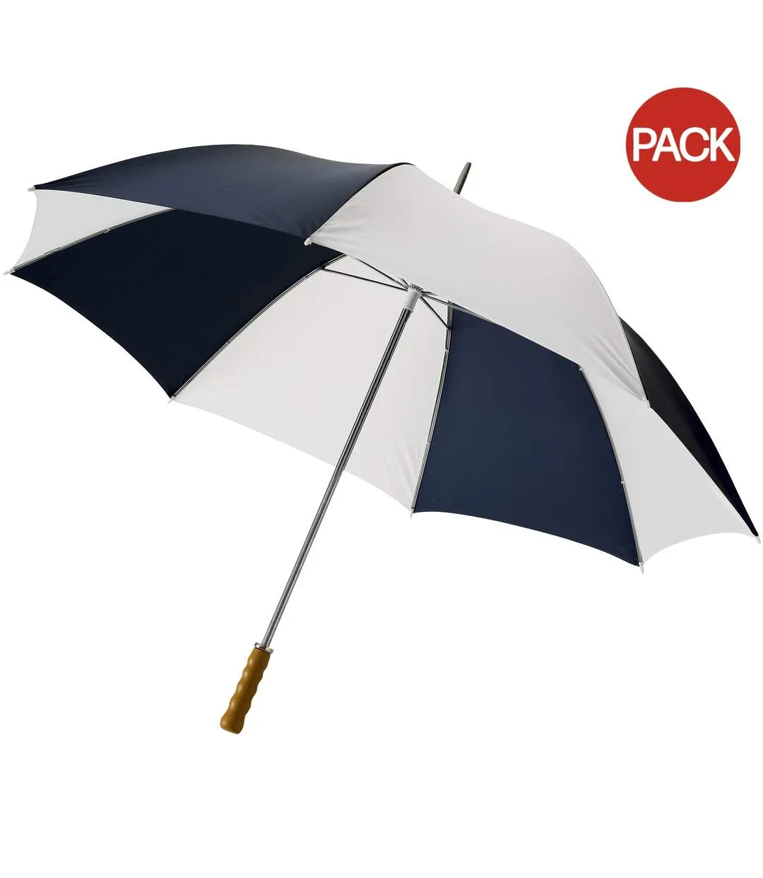 Bullet 30in Golf Umbrella (Pack of 2) (Navy/White) (100 x 125 cm) - UTPF2516