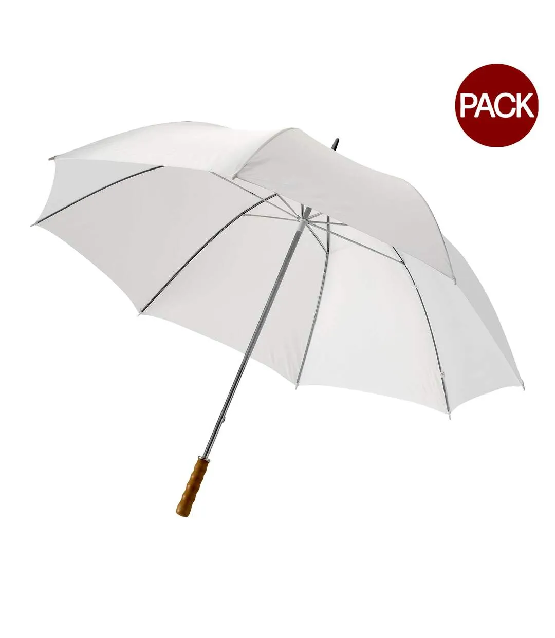 Bullet 30in Golf Umbrella (Pack of 2) (White) (100 x 130 cm) - UTPF2516