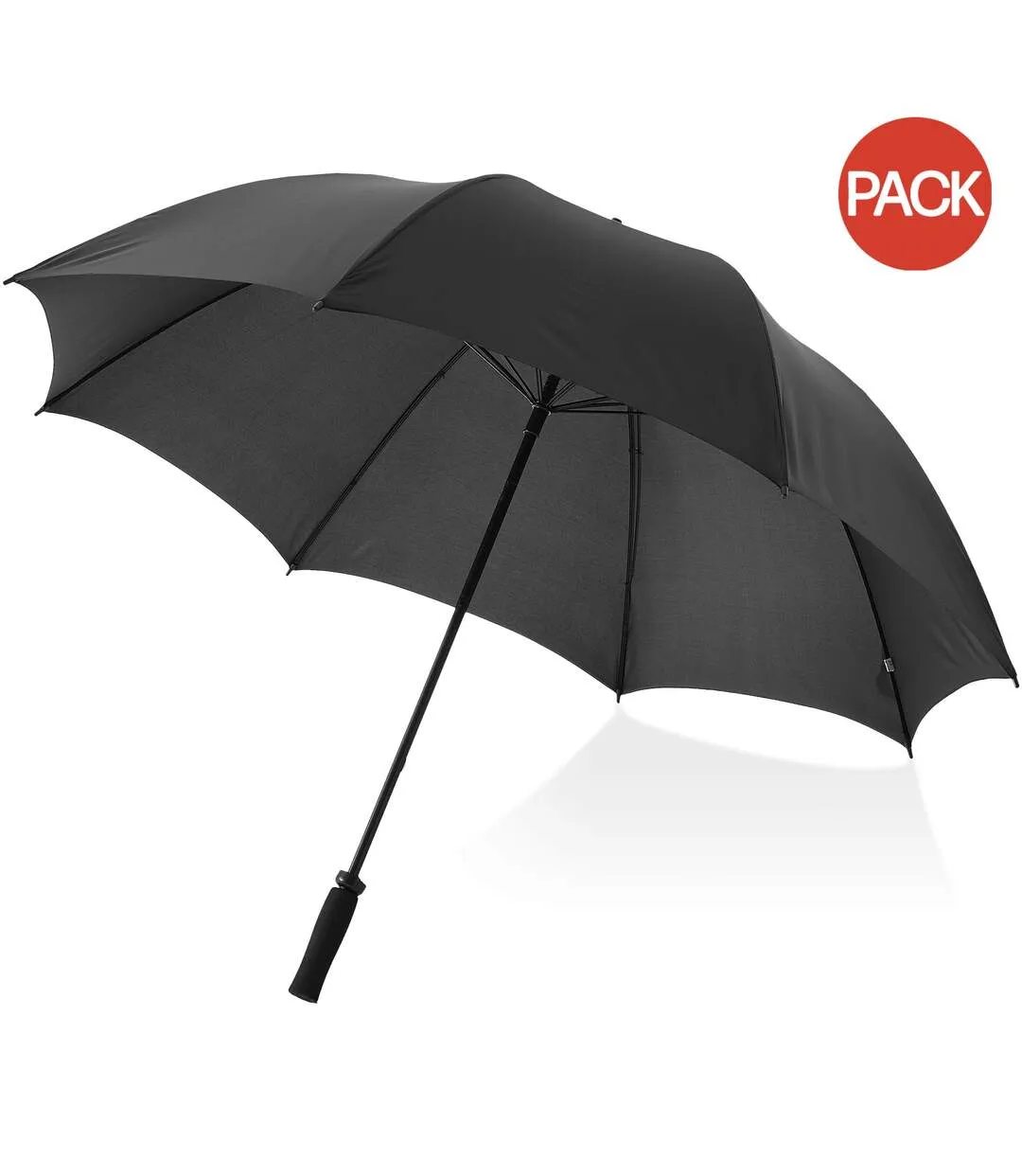 Bullet 30in Yfke Storm Umbrella (Pack of 2) (Solid Black) (One Size) - UTPF2519