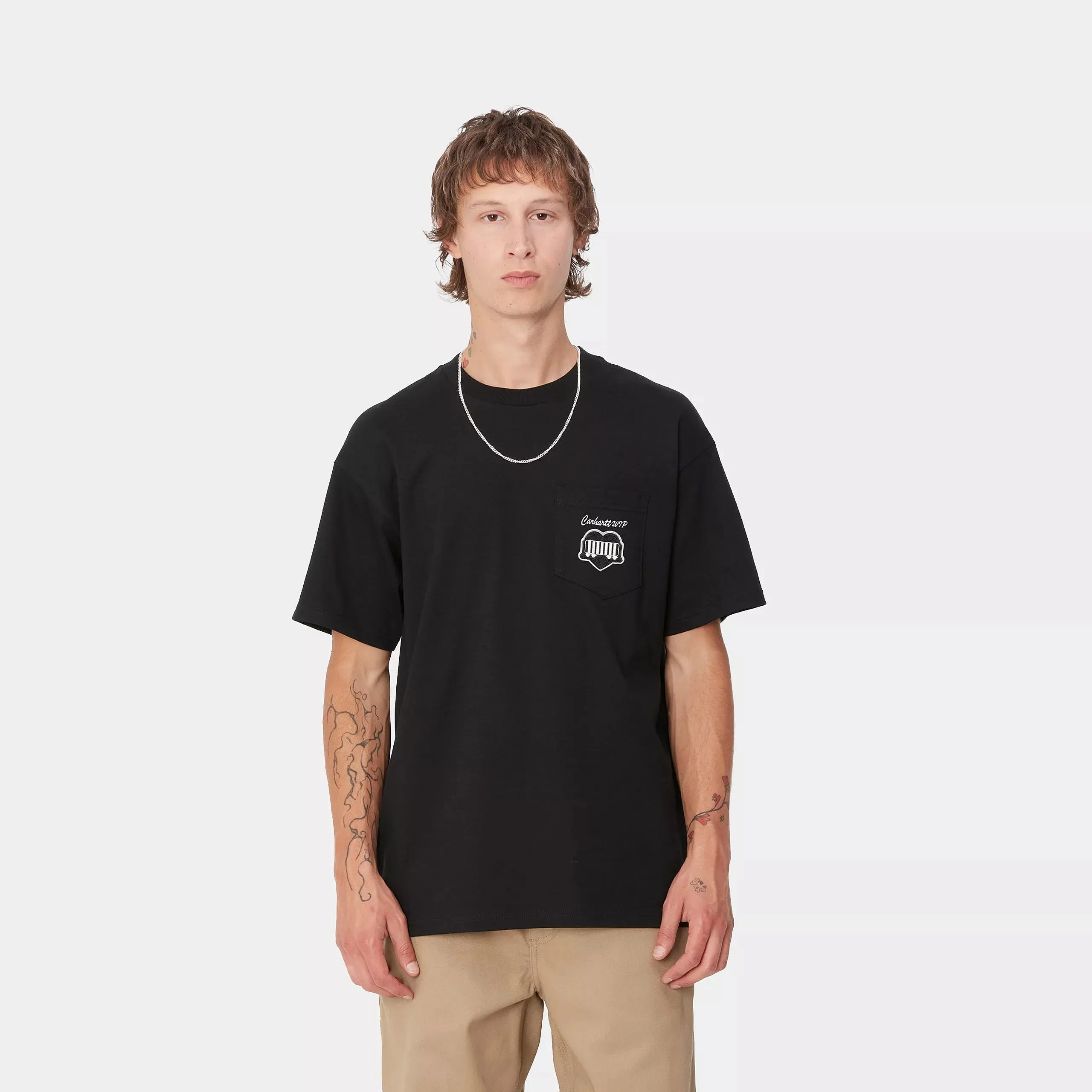 Carhartt S/S Heart Train Pocket T-Shirt - Black