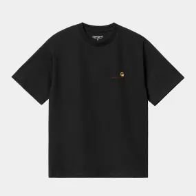 Carhartt W S/S American Script T-Shirt - Black