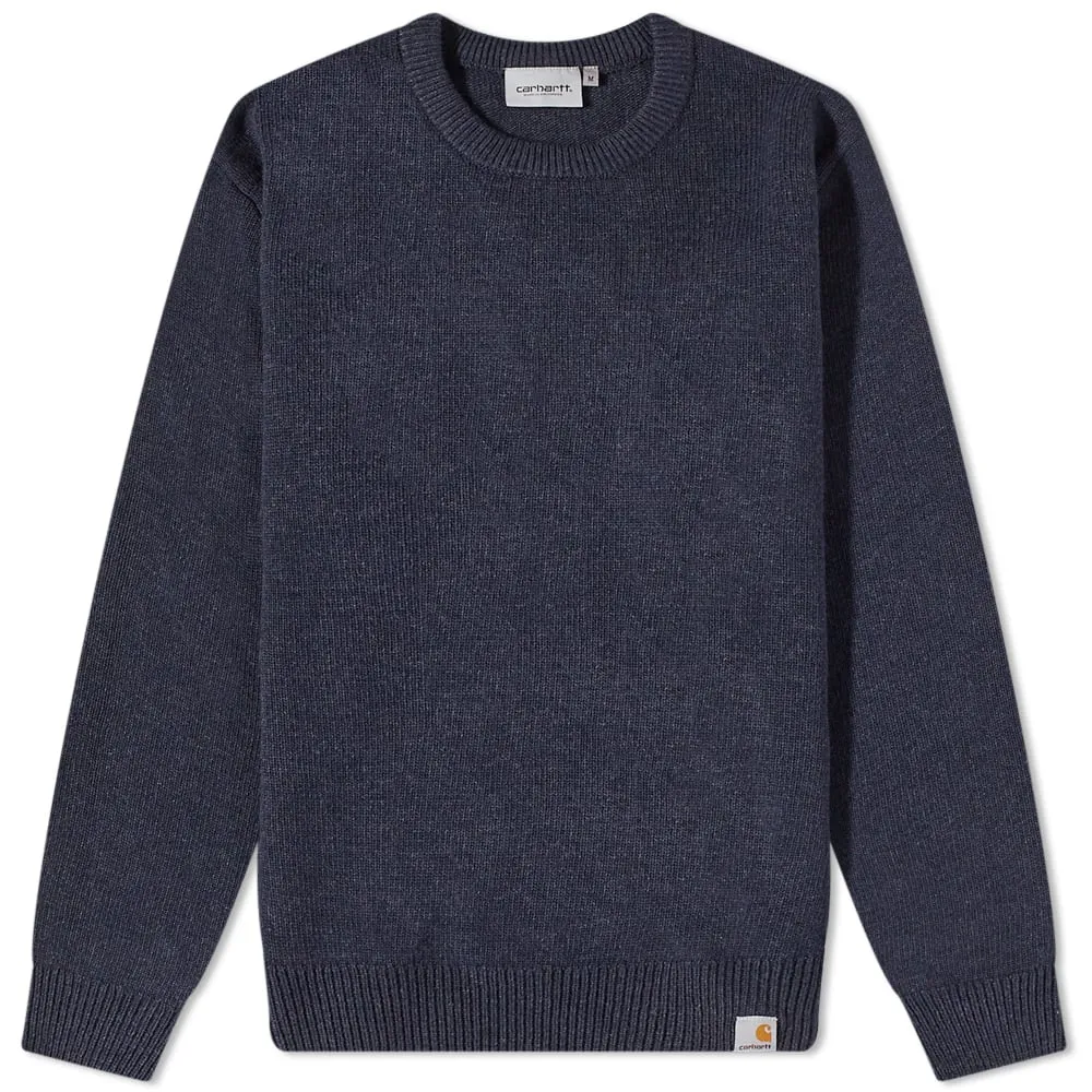 Carhartt WIP Allen Crew KnitDark Navy Heather