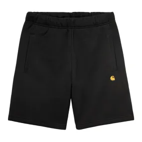 Carhartt WIP Chase Sweat Short - Black/Gold