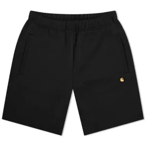 Carhartt WIP Chase Sweat ShortsBlack & Gold