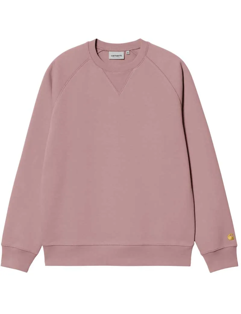 Carhartt Wip Chase Sweatshirt Glassy Pink Gold