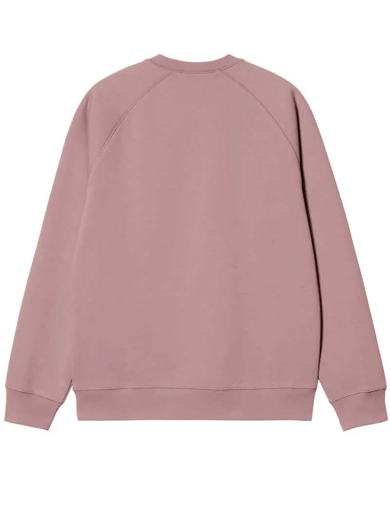 Carhartt Wip Chase Sweatshirt Glassy Pink Gold