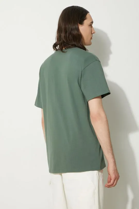 Carhartt WIP cotton t-shirt Chase men’s green color smooth I026391.29YXX