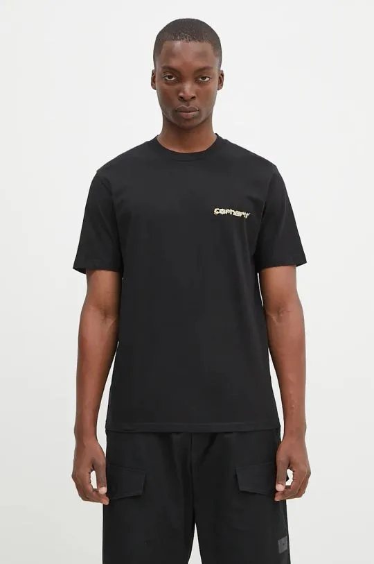 Carhartt WIP cotton t-shirt S/S Noodle Soup men’s black color with a print I033971.89XX