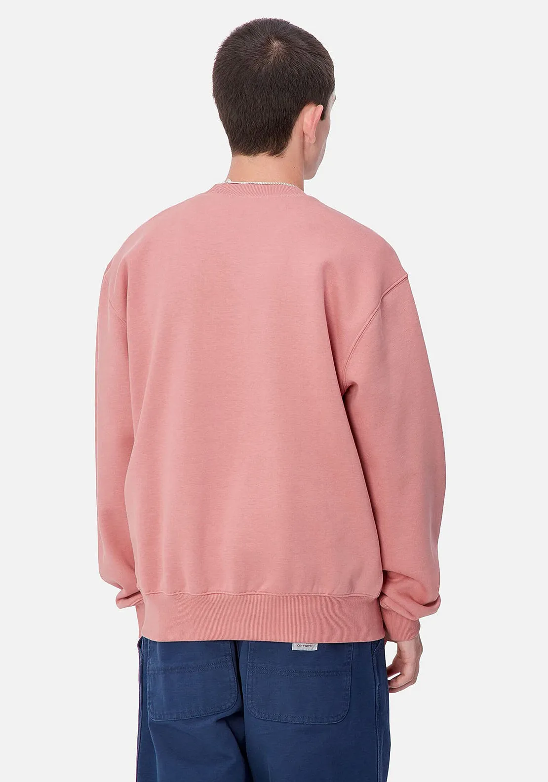 Carhartt WIP Logo Sweatshirt, Dusty Rose Pink