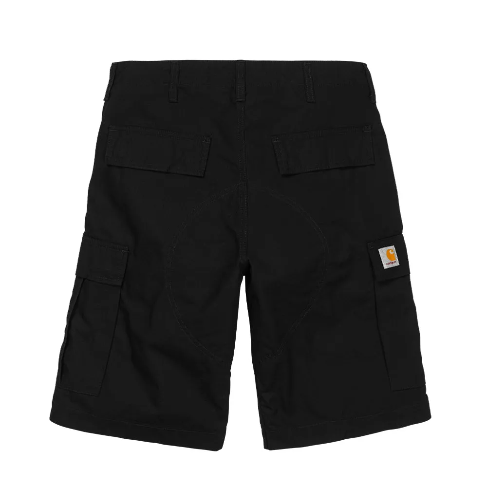 CARHARTT WIP REGULAR CARGO SHORT // BLACK (RINSED) NO LENGTH