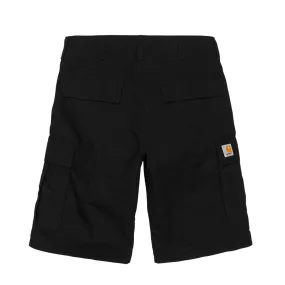 CARHARTT WIP REGULAR CARGO SHORT // BLACK (RINSED) NO LENGTH