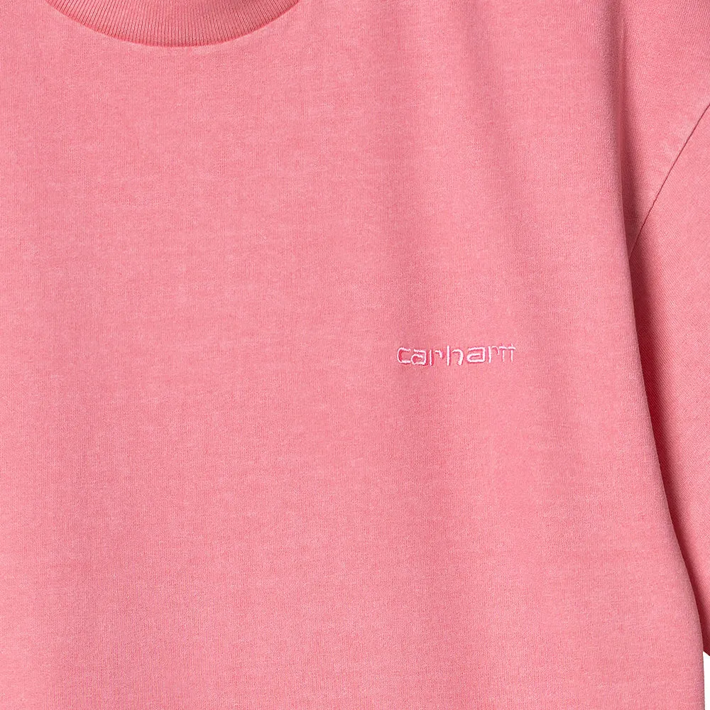 CARHARTT WIP S/S DUSTER SCRIPT T-SHIRT // CHARM PINK (GARMENT DYED)