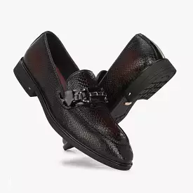 Cherry Textured Buckled Loafers by Lafattio