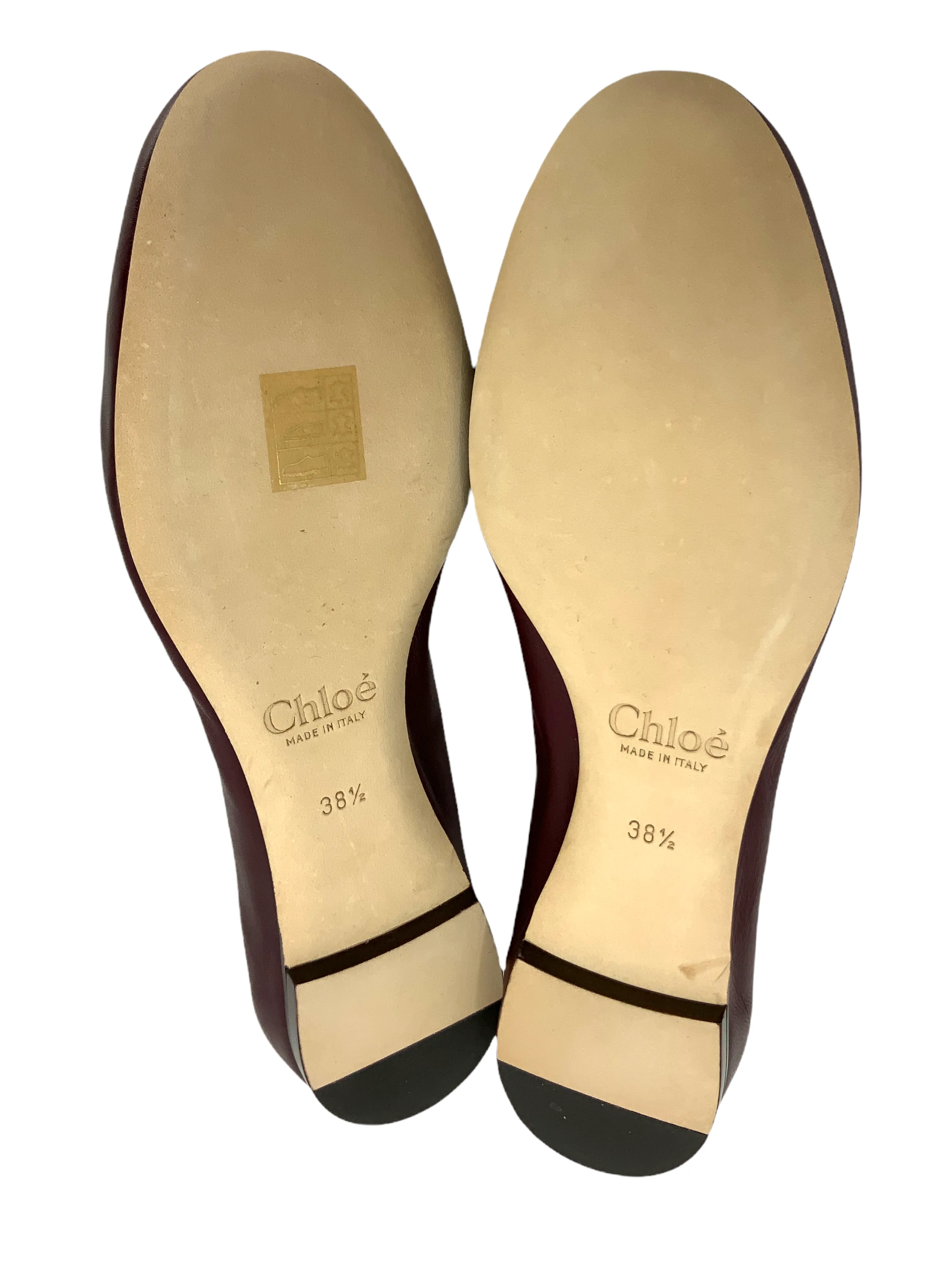 Chloe Lauren Scalloped Leather Ballet Flats Size 8.5 NEW