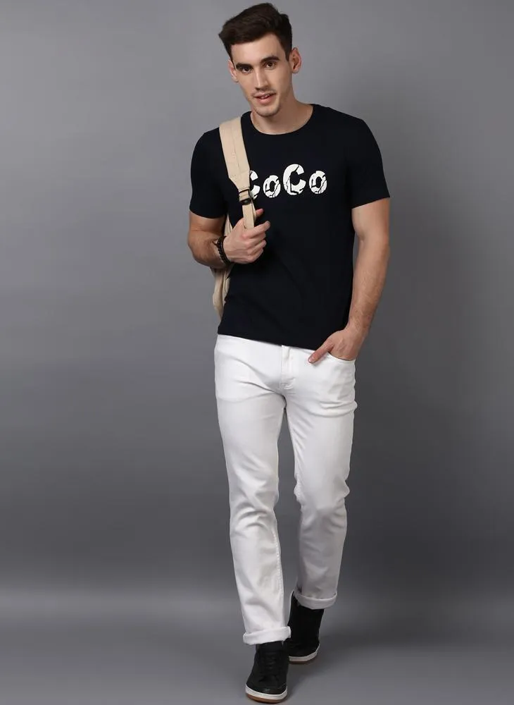 'COCO' Printed Basic Black T-Shirt