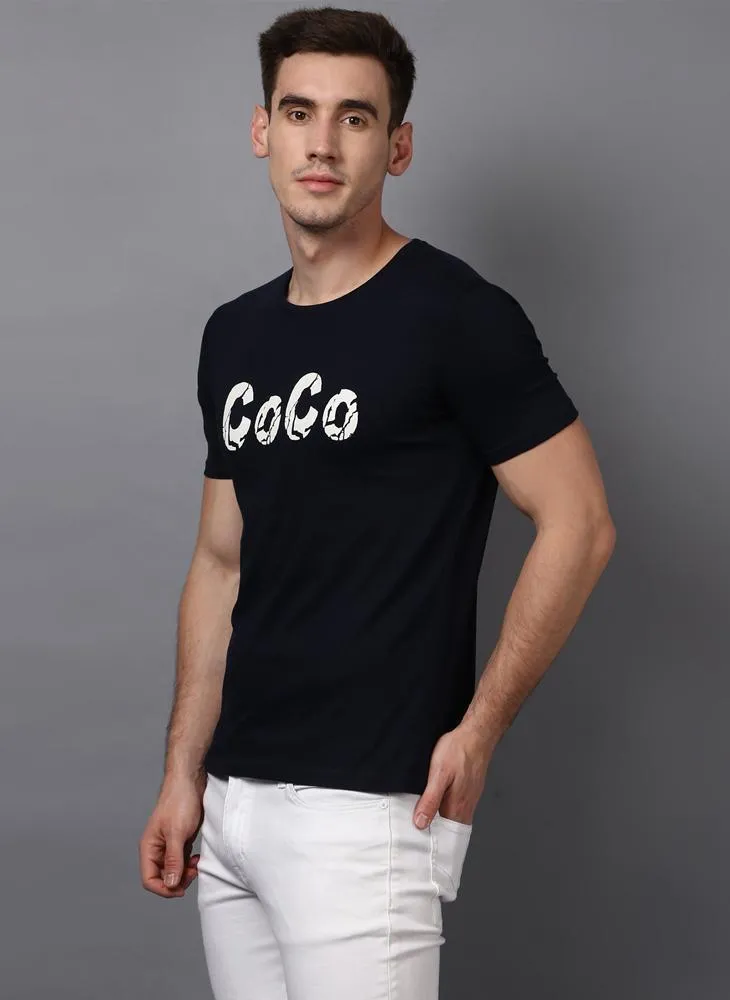 'COCO' Printed Basic Black T-Shirt