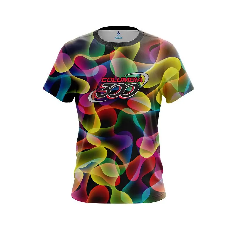 Columbia 300 Multi Color Lava CoolWick Bowling Jersey