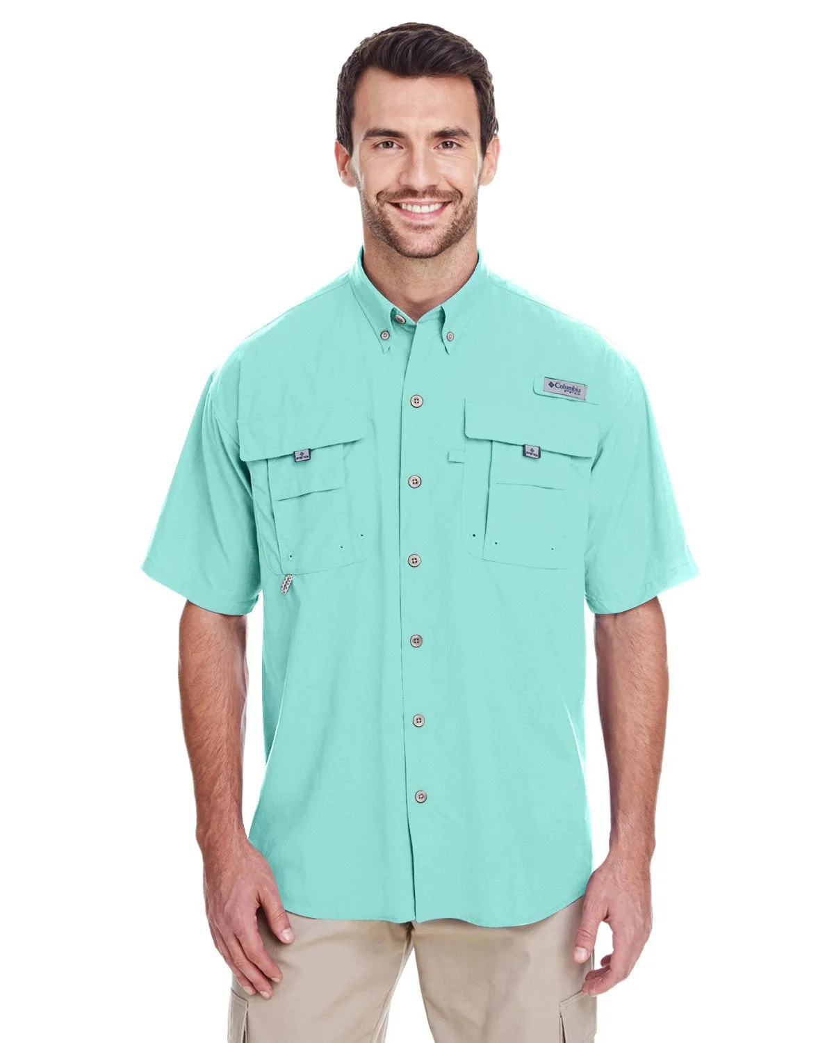 Columbia Bahama Ii Short Sleeve Shirt 7047 Gulf Stream