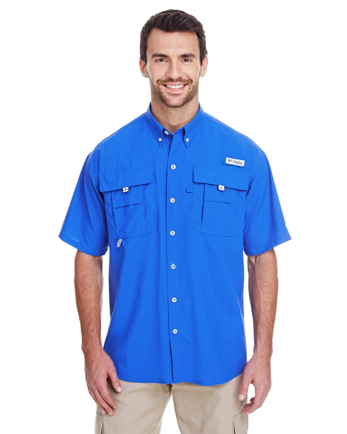 Columbia Bahama Ii Short Sleeve Shirt 7047 Vivid Blue