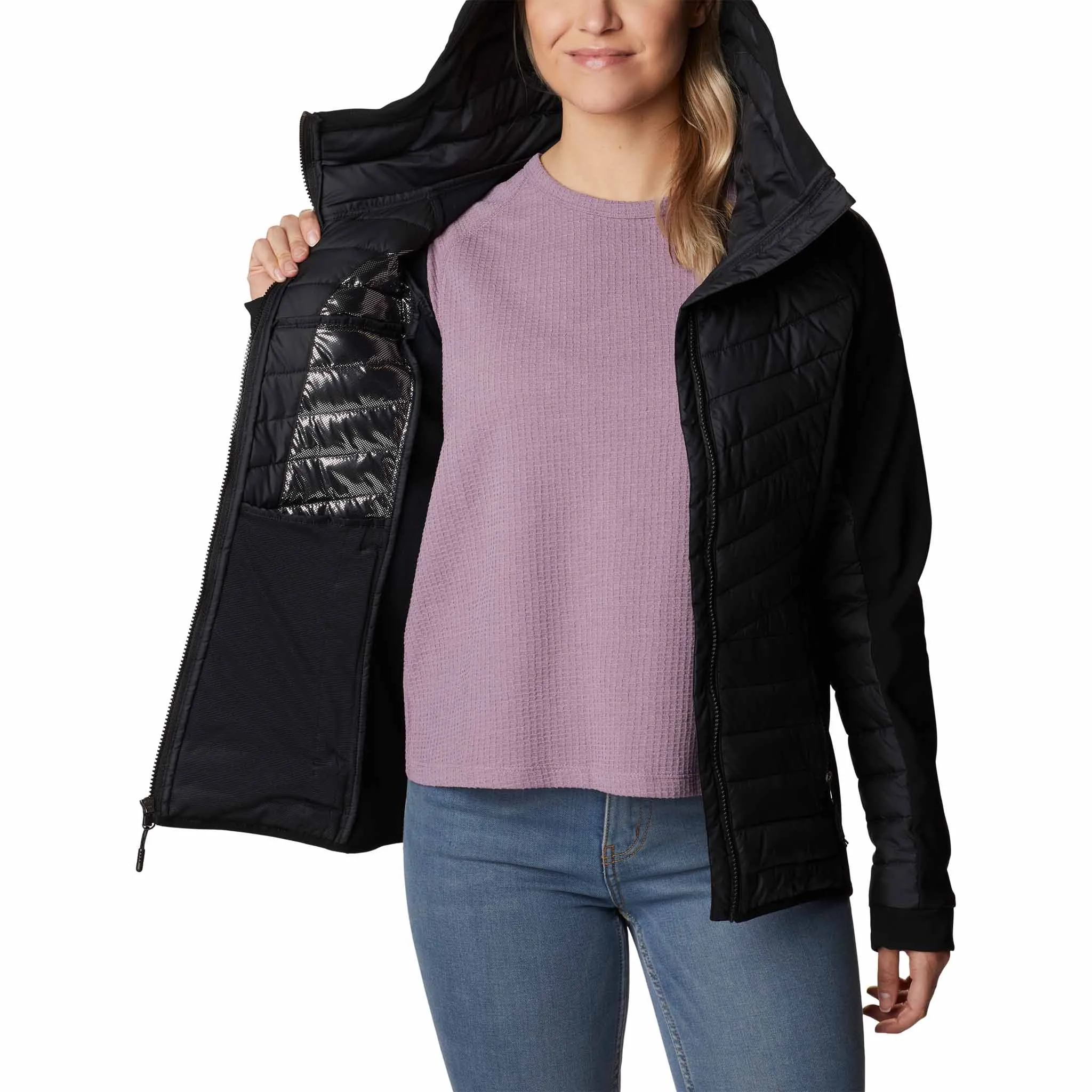 Columbia Powder Lite Hybrid manteau d'hiver à capuchon pour femme