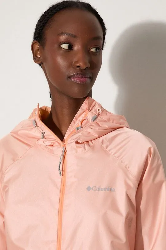 Columbia rain jacket Ulica Jacket women's orange color