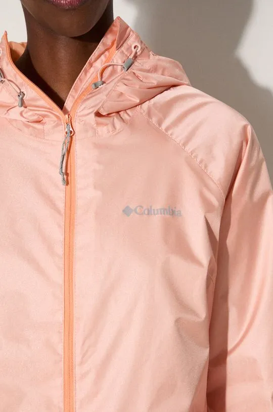 Columbia rain jacket Ulica Jacket women's orange color